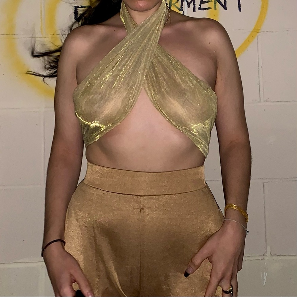 Shimmery gold scarf